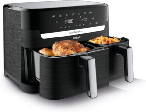 Tefal Dual Easy Fry Heißluftfritteuse Schwarz