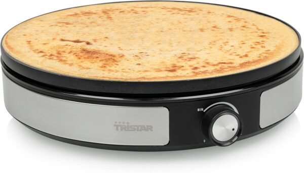 Tristar BP-2639 Crépes Maker Antihaft Schwarz Silber