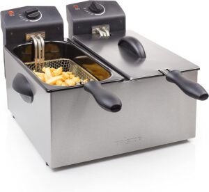 Tristar FR-6937 Doppel-Fritteuse 6L Edelstahl