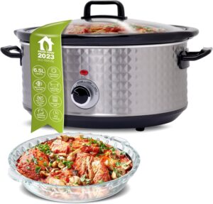 TurboTronic TT-SC6.5 Slow Cooker 6,5L Edelstahl