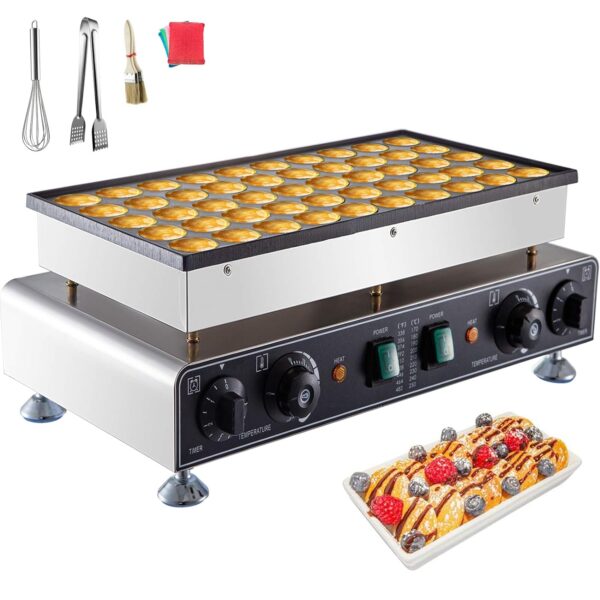 VEVOR Poffertjes Maker 1700W 50 Mini Pfannkuchen