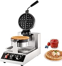 VEVOR Waffeleisen 1300W Edelstahl 4 Waffeln