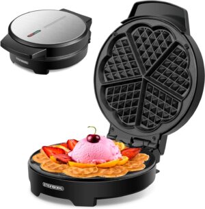 Waffeleisen WM1000 Herzwaffeln Antihaft Cool-Touch