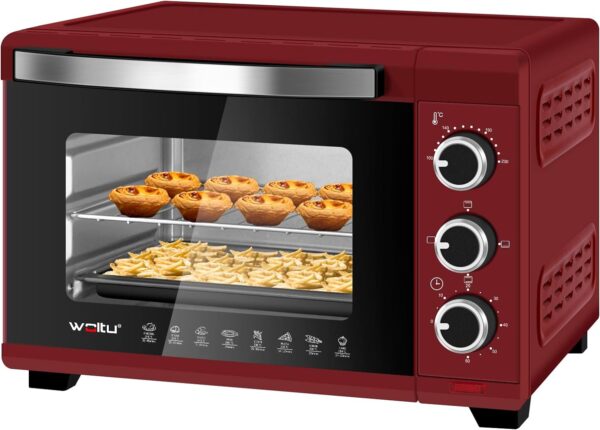 WOLTU BF15rt Mini Backofen 21L 1280W Rot