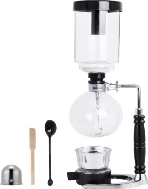 YUCHENGTECH Syphon Kaffeemaschine 600ml 5 Tassen Glas