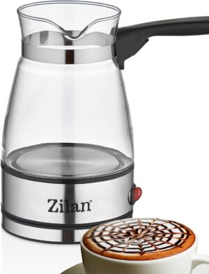 Zilan 500ml Elektrischer Mokkakocher Edelstahl