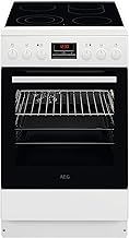 AEG CCB5442CBW 50cm Standherd Glaskeramik Grill Uhr