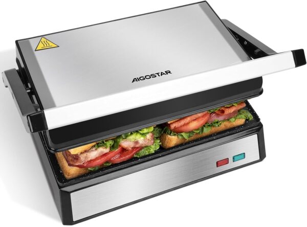 Aigostar Hett Pro Kontaktgrill 1500W Antihaft 180º