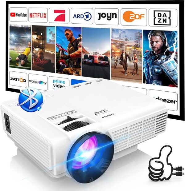 AKATUO Mini Beamer 1080P Bluetooth Heimkino