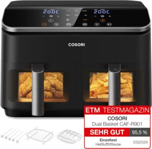 COSORI Dual Airfryer 8.5L Max 8in1 Schwarz