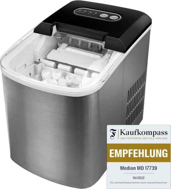 Eiswürfelmaschine MEDION MD17739 Edelstahl 2,2L