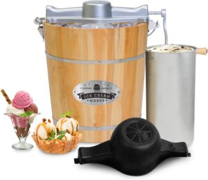 Elite Gourmet Eismaschine 4 Quart Vintage