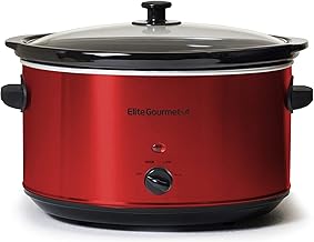 Elite Gourmet MST-900RXT XL Schongarer 8,5 Quart Rot