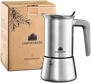 Groenenberg Espressokocher Induktion Edelstahl Moka