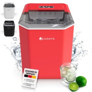 Juskys IceOracle Eiswürfelmaschine Rot 12kg pro Tag