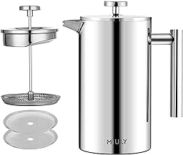 MaxMiuly French Press 350ml Edelstahl Klein