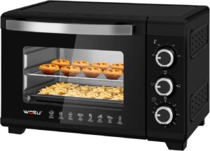 Mini Backofen 21L 1280W Timer Schwarz