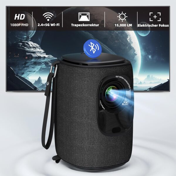 Mini Beamer 15000L 1080P Full HD 4K WiFi Bluetooth