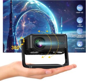 ONOAYO Mini Beamer 1080P HD WiFi6 Bluetooth5.2