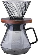 Pour Over Kaffeebereiter 600ml Walnusshenkel Set