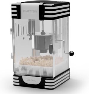 Retro Klarstein Popcornmaschine 300W Schwarz