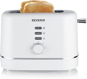 SEVERIN AT 4324 Toaster 2 Scheiben Edelstahl 850W Weiß