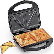 Snailar Sandwichtoaster ST750 Antihaft 2 Scheiben Schwarz