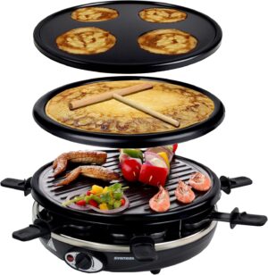 Syntrox RAC-1200W 4in1 Raclette Grill für 6 Personen