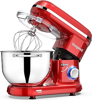 Vospeed 1500W Küchenmaschine 6QT Rot