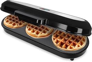 ADE XXL Waffeleisen 1200W für 3 runde Waffeln