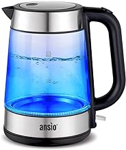 ANSIO Glas-Wasserkocher 1.7L LED BPA-frei