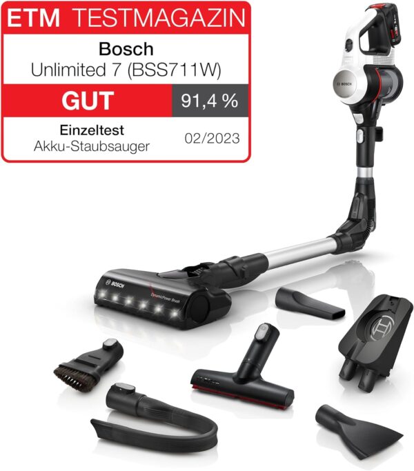 Bosch Unlimited 7 BSS711W Akku-Staubsauger weiß