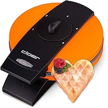 Cloer 1627-15 Herzwaffeleisen 930W Orange