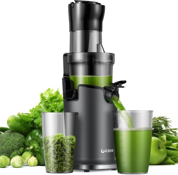 GDOR Slow Juicer SJ-200 BPA-frei 90mm Einfüllschacht