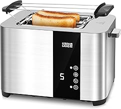 LEBENLANG Edelstahl Toaster 2 Scheiben LED 850W