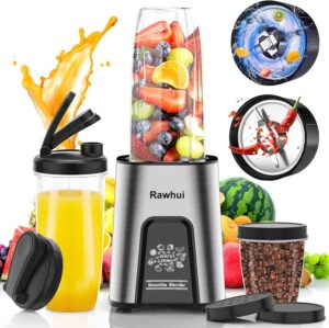 Rawhui 800W Smoothie Maker 2in1 Mini Mixer