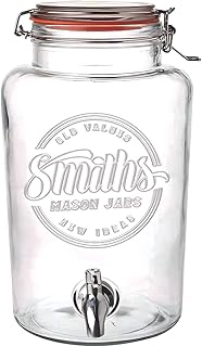 Smiths Mason Jars 5L Getränkespender Edelstahl Zapfhahn