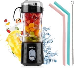 Vaeqozva Mini Smoothie Maker 350mL USB Schwarz