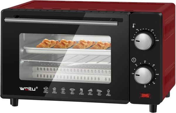 WOLTU BF14rt Mini Backofen 10L Timer Rot