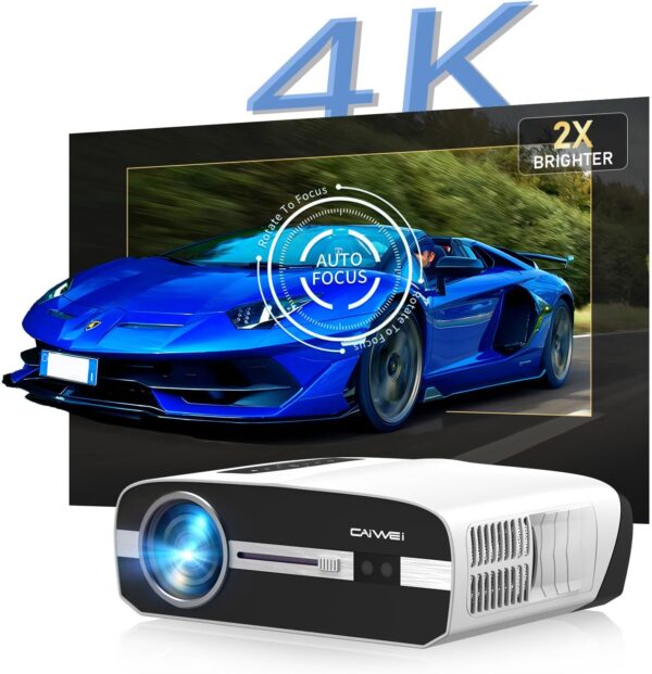 4K Heimkino Beamer 1000 ANSI 6D WiFi Bluetooth Weiß