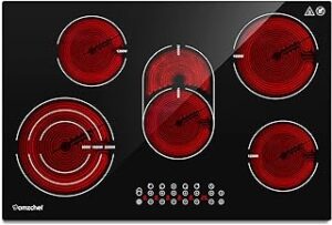 AMZCHEF 77CM Glaskeramikkochfeld 5 Zonen 7295W