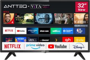 Antteq AV32 Smart TV 32 Zoll 2024 mit Netflix WiFi