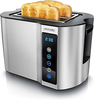 Arendo Touch Toaster 2 Scheiben 800W Edelstahl Silber