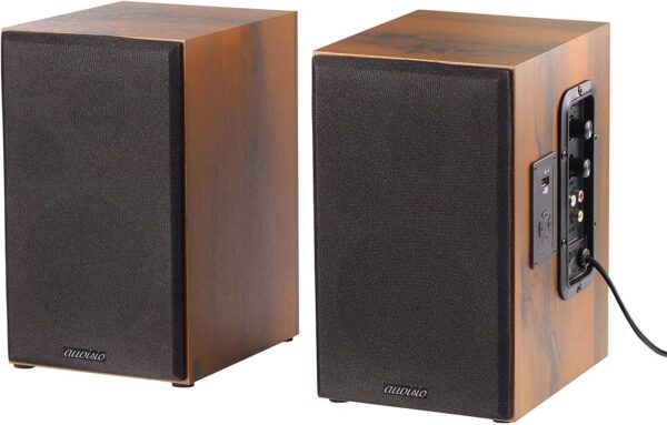 auvisio Stereo-Regallautsprecher BX-500 Bluetooth Holz