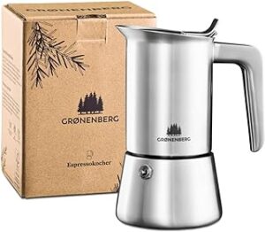 Groenenberg Espressokocher Induktion Edelstahl Moka