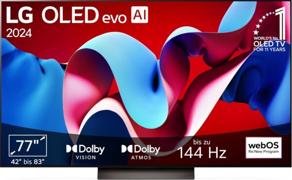 LG OLED77C47LA 77 Zoll OLED TV 4K Dolby Vision 2024