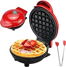 Mini-Waffeleisen Retro WM-01 Antihaft Rund Klein