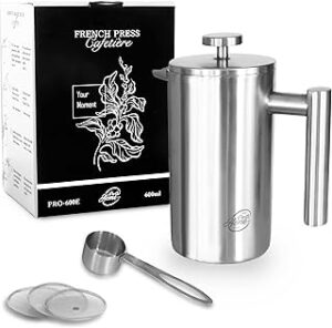 Pro@Home43 French Press 0,6l Edelstahl Thermo