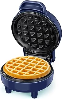 SNAILAR Mini Waffeleisen 550W Blau