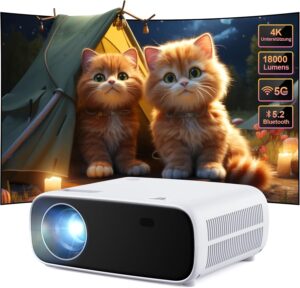 Wielio 4K Beamer W1800 5G WiFi Bluetooth 18000 Lumen